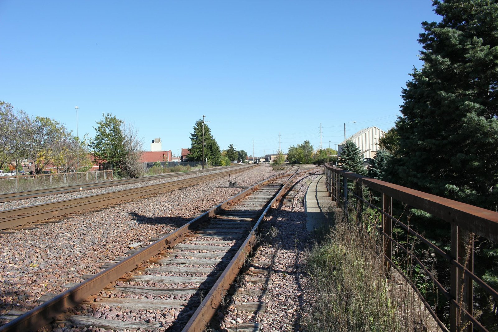 Looking east